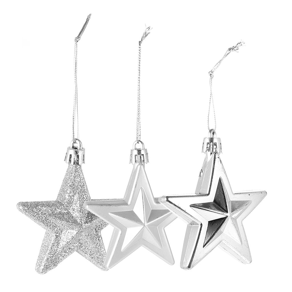 18 шт. Рождественские пятиконечные звезды, подвесные украшения для дома, отеля, вечеринки, елки, праздничные принадлежности