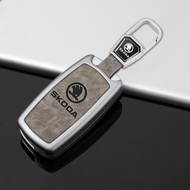 Car Flip Remote Key Fob Case Cover Protector Shell Bag For Skoda Octavia A5 A7 Fabia Superb Kodiaq Karoq Keychain Accessories