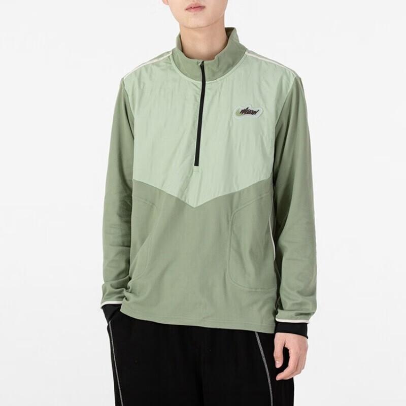Nike Sweatshirts Men's Green Stand Collar Moderate Other DD6765-386