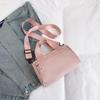 Solid Color Canvas Crossbody Bag Zipper Small Square Bag Portable Nylon Shoulder Bag  Travel