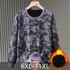Мода больших размеров 6XL-11XL Осенние толстовки оверсайз для мужчин Одежда Толстые Теплые с подкладкой из искусственного флиса Топы с длинным рукавом Повседневные мужские пуловеры
