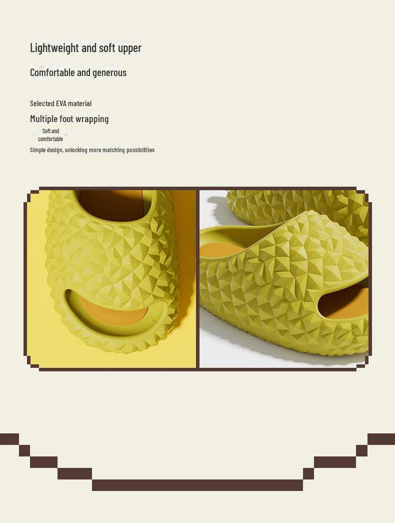Забавные летние тапочки из дуриана для пар - Тапочки из ЭВА на толстой подошве для мужчин и женщин