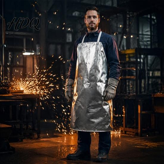Огнестойкая кухонная утварь Алюминиевая фольга Фартук Термостойкий Отражающий Безопасность Литье под давлением Металл Защитное оборудование Профессиональное для промышленного использования