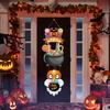 1 комплект, подвески на дверь в виде тыквы на Хэллоуин, подвесные деревянные дверные знаки, шляпа ведьмы, мультяшный дизайн, жуткое улыбающееся лицо, вечеринки, товары для домашнего декора