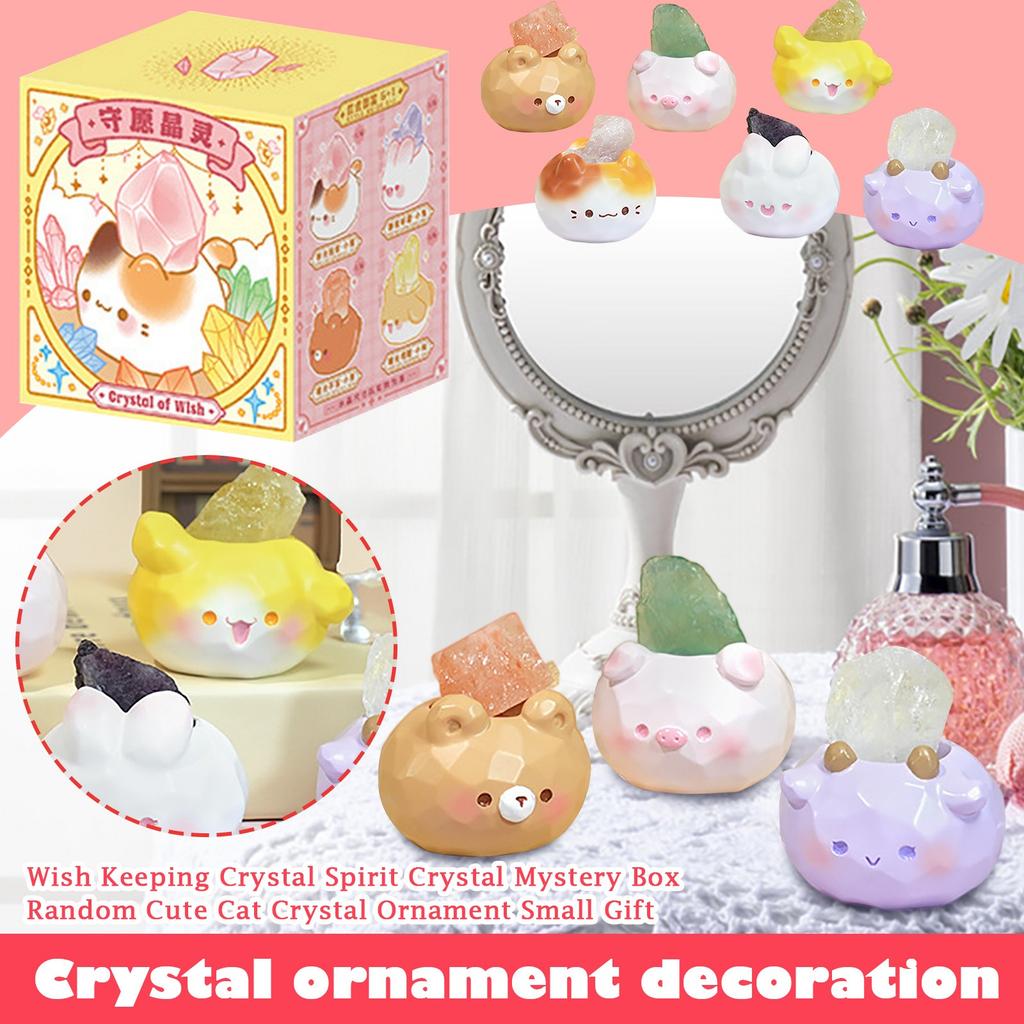 Кристалл Желаний Хранящий Кристальный Дух Кристальная Мистери Бокс Случайный Милый Кристальный Декор Кошка Маленький Подарок