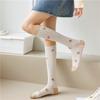 Spring And Summer Color Matching Calf Socks Women'S Retro Mori Knee Cotton Socks Japanese Jk College Versatile Breathable