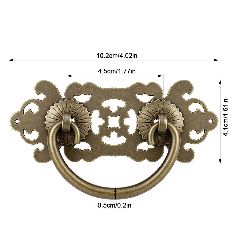 2pcs Easy Install Cabinet Pulls 10.2*4.1cm Furniture Handles Antique Drawer Handles Drawers
