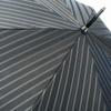 Зонт Makita Shoten Длинный зонт Завязка Внешняя полоска x Внутренний однотонный черный Высокое качество Ткань Косю Ребра 65 см Автоматический Сделано в Японии Мужской