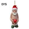 Санта-Клаус акриловый кулон рождественская елка подвесное украшение акриловый забавный мультяшный Санта украшение для дома дверь каминная полка декор