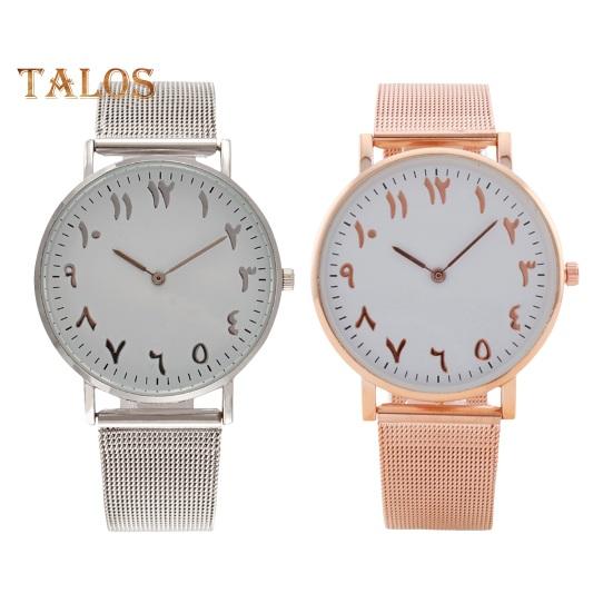 Women Watch Round Dial Quartz Movement Alloy Arabic Number Time-checking High Accuracy Lady Wristwatch Daily Party Office Dating Wear Timepiece