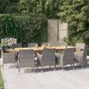 Day and Night - Day and Night 11-piece Garden Dining Set with Gray Cushions