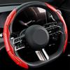 2pcs Carbon Fiber Non-Slip Steering Wheel Cover Car Accessories For Porsche Boxster Cayenne Panamera Macan Cayman 911 918 996 917 991