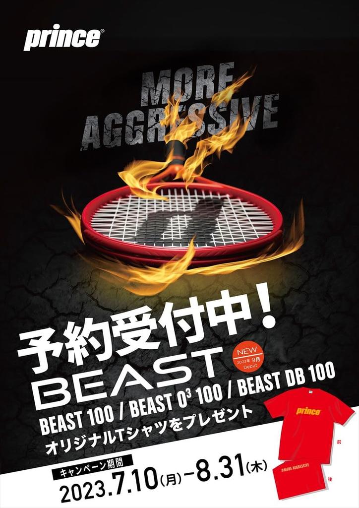 Теннисная ракетка Prince hard BEAST 100 280 г BEAST 100 7TJ202 только рама