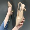 2025 Summer Casual Fashion Pointed Toe Stiletto Sandals New Sexy Elegant Banquet Comfortable High Heels Women's Shoes
