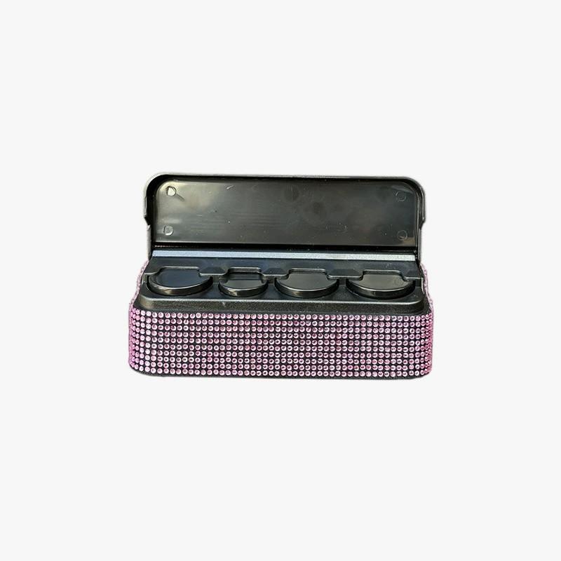 Новый держатель для монет для автомобиля с бриллиантами - Креативная противоскользящая мини-копилка