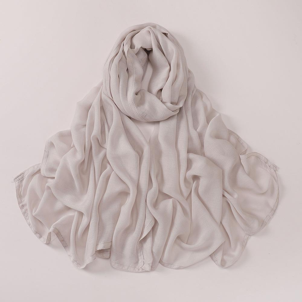 Soft Wide Edge Thin Modal Single Color Cotton Breathable Scarf Shawl Large Size 85 * 180CM