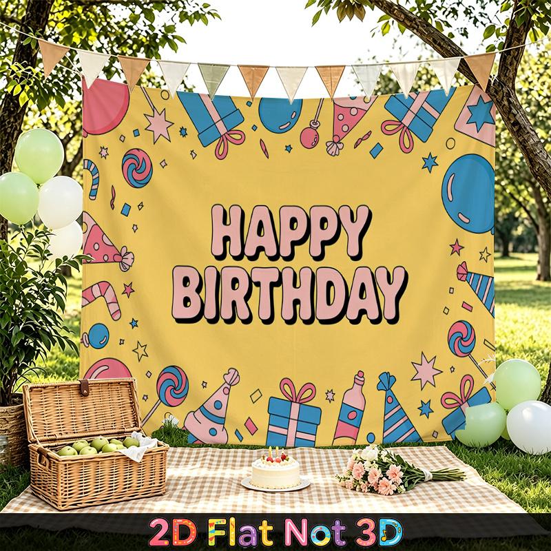 Red Balloon Backdrop Banner 1pc - Celebration Decor
