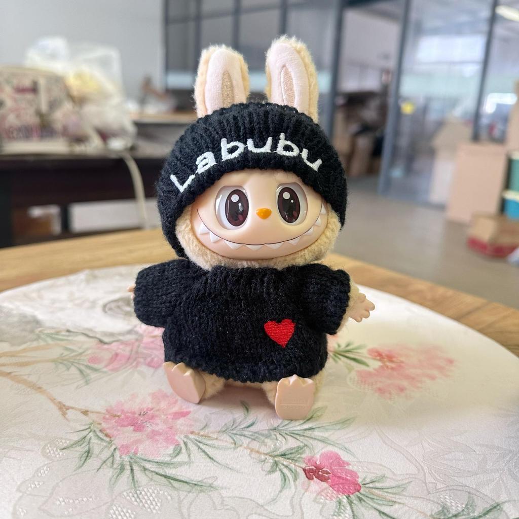 17cm Labubu Doll Clothes Fashion Clothes Hoodies Doll Clothes Color Match Hoodies Dolls Accessories