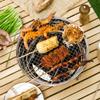 Outdoor round Grill 3-layer charcoal BBQ stainless steel folding grill for picnic camping 2-3 people barbecue grills