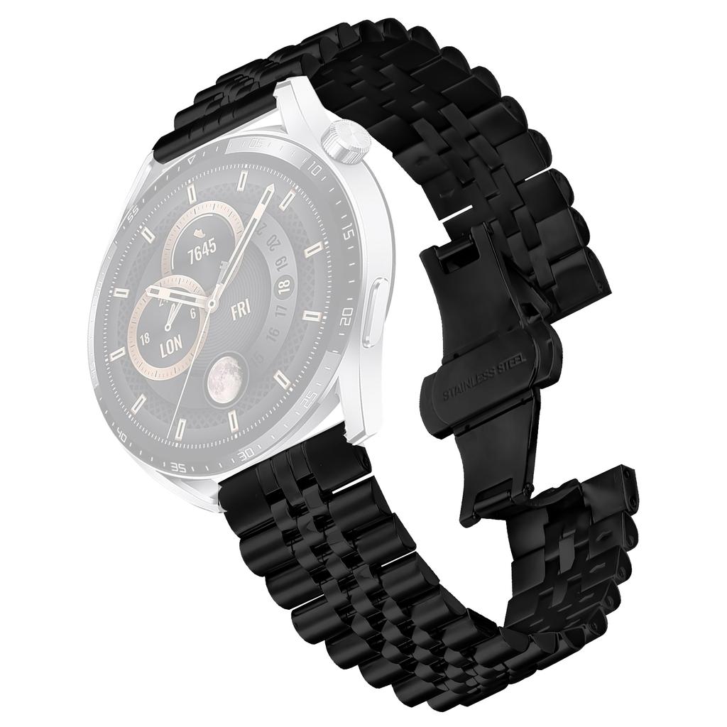 Для Imilab KW66 Ремешок для часов из нержавеющей стали с 5 звеньями и застежкой-бабочкой