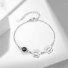 Personalized Name Picture Bracelet Custom Dog Paw Projection Names Bracelets Photo Bracelet Pet Dog Cat Memorial Gifts for Women