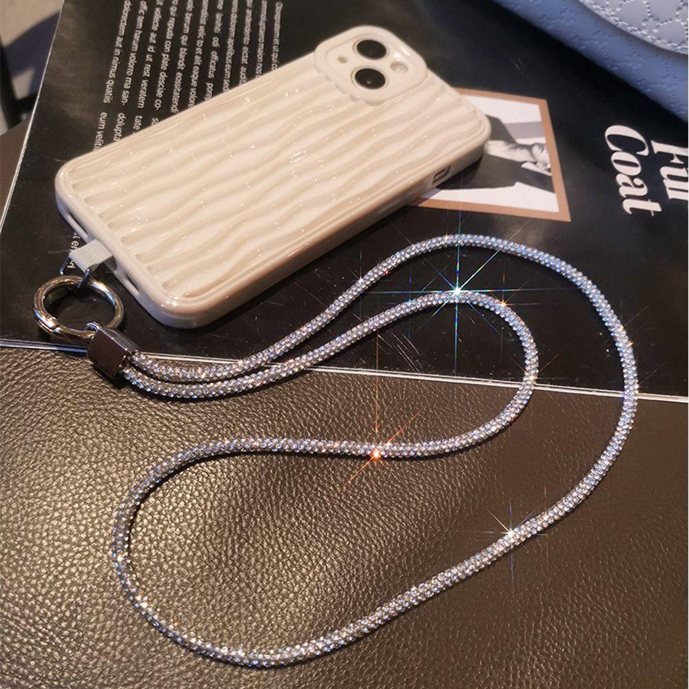 Яркий шнурок для телефона со стразами, цепочка, ремни для подвешивания на шею, аксессуары для телефона