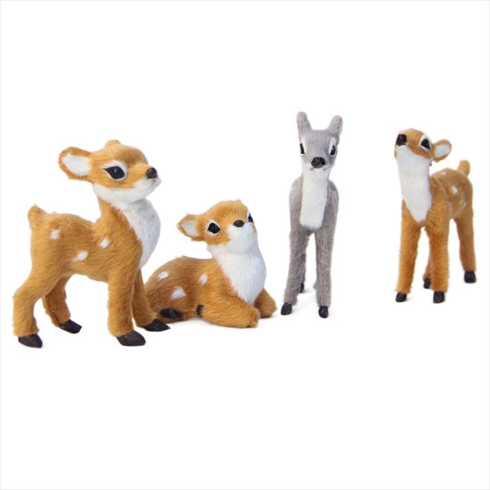 Garden Miniatures Artificial Deer Deer Ornaments Christmas Deer Animal Sika Deer Simulation Deer