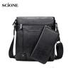 Vintage Men's Bag Vertical Briefcase Handbag Business Bag Men's Shoulder Bag Messenger Bag