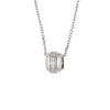 Necklace - Jodie - 925 Rhodium-Plated Solid Silver - Cylinder Pendant - 42 Cm - Zirconium Oxide