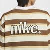 Nike Спортивный логотип с вышитым полосатым узором, свитер с круглым вырезом, короткий рукав, спущенное плечо, мужские футболки HJ6781-281