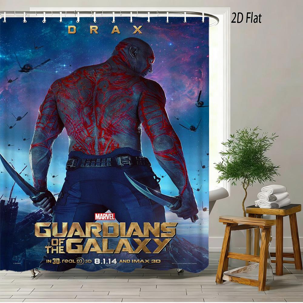Spider-Man Red Web Pattern Waterproof Shower Curtain For Superhero Bathroom Decor