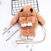 Сумка Play Dead Rabbit, симпатичная сумка из искусственного меха кролика Rex, плюшевая сумка из кролика, сумка из кролика с цепочкой, женская сумка через плечо