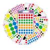 Dot Stickers, 14 Color Writable Self-adhesive Blank Marker Notebook Round Sticker Labels