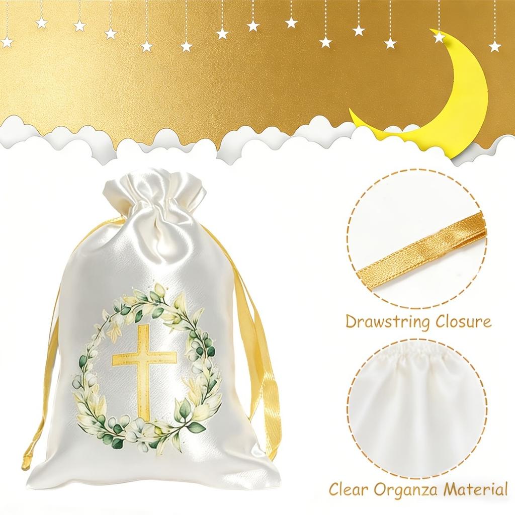15Pcs/30Pcs Gift Set For Her/Him, Drawstring Gift Bag. Suitable For First Communion, Baptism, Wedding And Birthday Gifts, And Church Gatherings