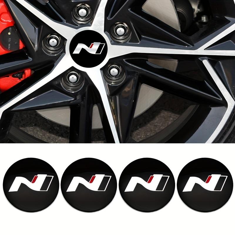 4pcs 56mm 2.2in Car Wheel Center Hub Cap FOR N LINE Veloster Kona Elantra I30 I20 Tucson Sonata 3D Emblem Stickers Cover