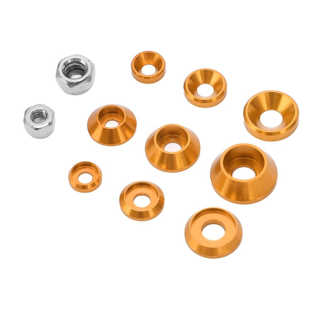 1/10 1/8 Scale RC Screw Washer Kit Aluminum Alloy Flat Washer Set Round Head Gasket For RC Cars