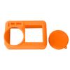 Портативный защитный силиконовый чехол-рамка с чехлом для объектива для камеры DJI Osmo Actionоранжевый