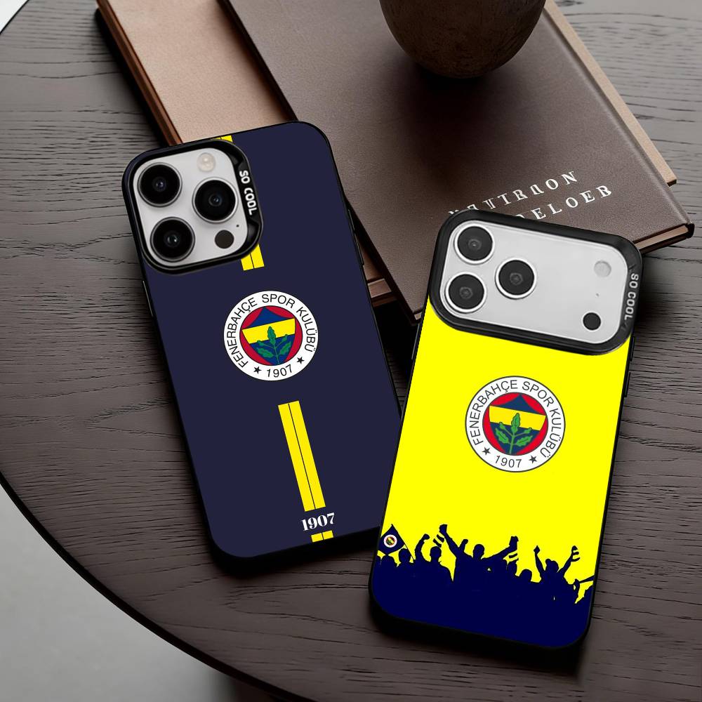 Крутой чехол для телефона с узором Т-Турция-Y Фенербахче-Es-N для iPhone 17, 16, 15, 14, 13, 12, 11 Plus, Pro Max Конфетный Посеребренный Внутренний Чехол