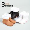Water Shoes Women's Short Tube Outer Wear Short Rain Shoes Student Fashion Rain Boots Thermal Rubber Shoes Low Tube Water Shoes Fashion