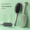 Unisex Portable Straightening & Massage Comb: Suitable for Ladies & Men, Curly Hair, Hollow Design, Fluffy Effect