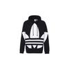 Adidas Пуловер с большим трилистником, толстовка с капюшоном, черный/белый, мужская уличная одежда FM9908