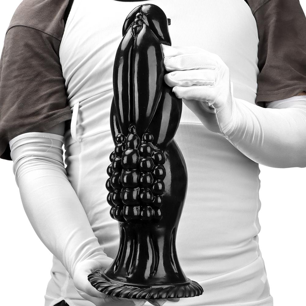Nadměrný anální kolík ve tvaru análního kolíku Dilatátor Masturbátor Velké černé dildo Sexuální hračky Fisting Realistický penis BDSM