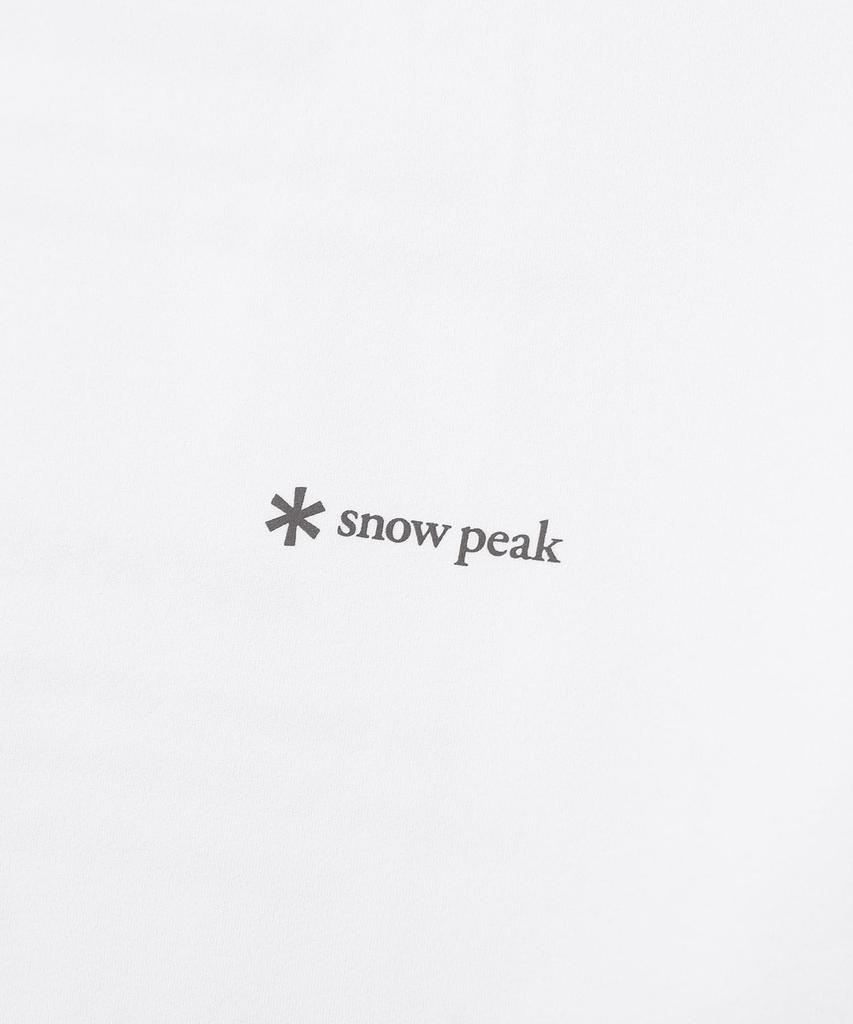 Snow Peak Быстросохнущая футболка с надписью, короткий рукав, GS-S26MMTTS18, Мужская/Женская, Белый, Размер M