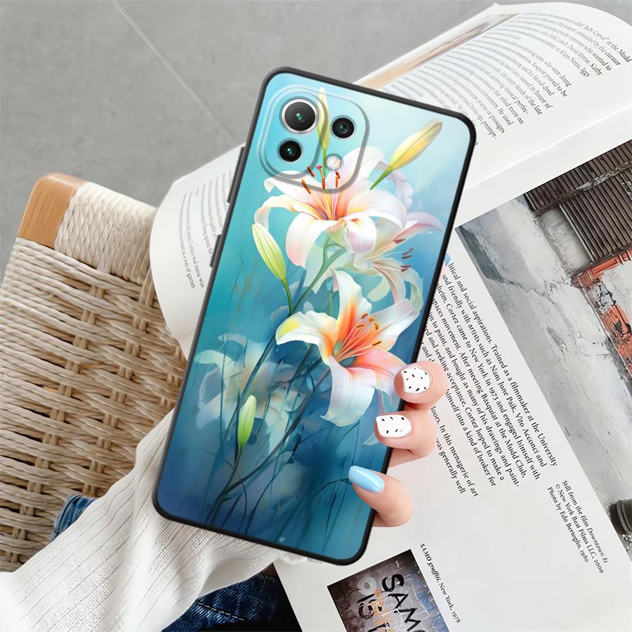 Чехол для Xiaomi Mi 11 12T Pro 12 11T 14 10T 13 Lite 12X Funda Чехол для телефона Простой Цветок
