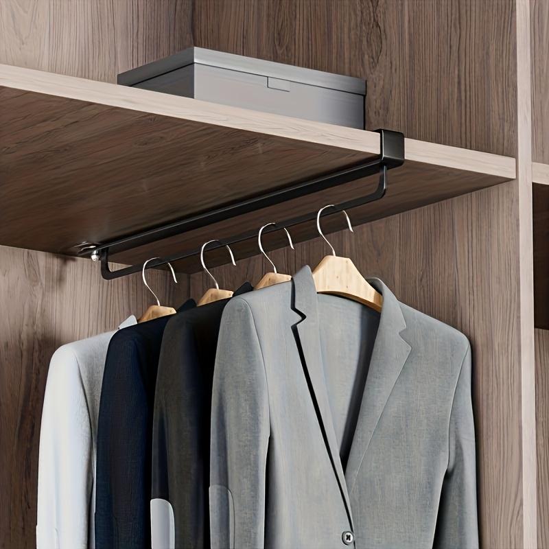 Space-saving Wardrobe Pants Hanger, Large-capacity Hanging Rack,Non-slip Multi-functional Clothing Storage Rack,Easy to Install