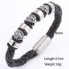 Мужской винтажный браслет в стиле панк с головой льва, кожаный тканый браслет, индивидуальный простой браслет для пары