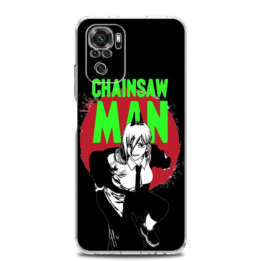 Чехол для телефона с аниме Denji Chainsaw Man Makima для Xiaomi Redmi Note 12 11 9S 9 8 10 Pro Plus 7 8T 9C 9A 8A K40, игровой прозрачный чехол