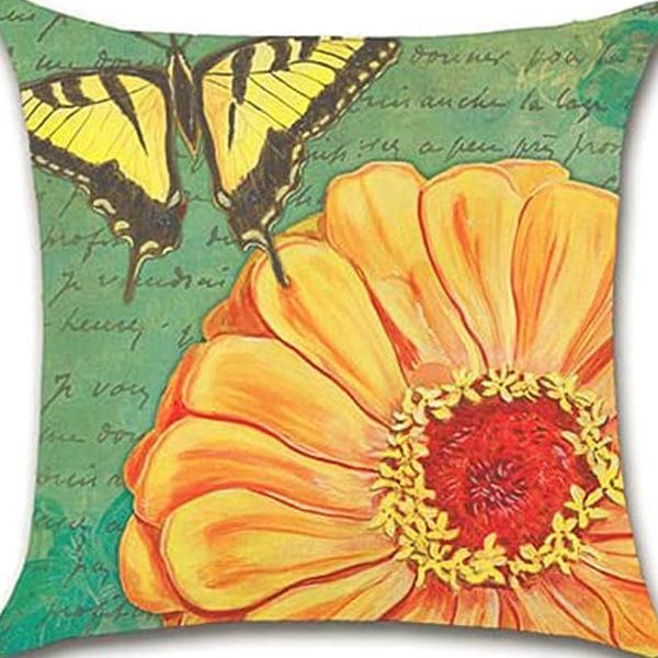 Ретро Растение Цветочный Принт Лен Наволочка Дом Гостиная Диван Автомобильная Подушка