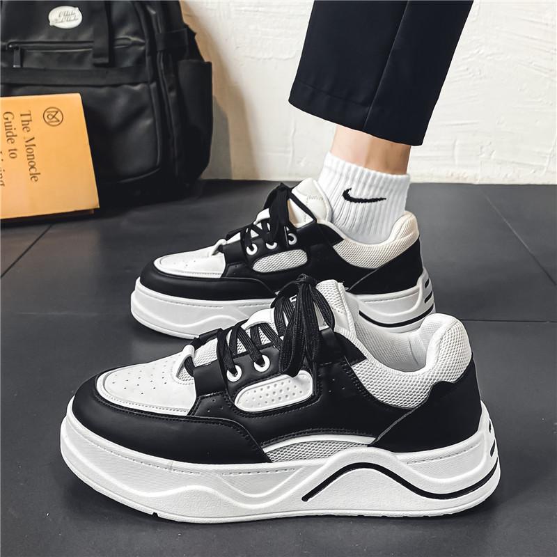 Sneaker Loafers Casual Shoe Men's Casual Shoes Sports and Leisure Men's Autumn Sneakers Skateboard Leather Shoes Mid-top New