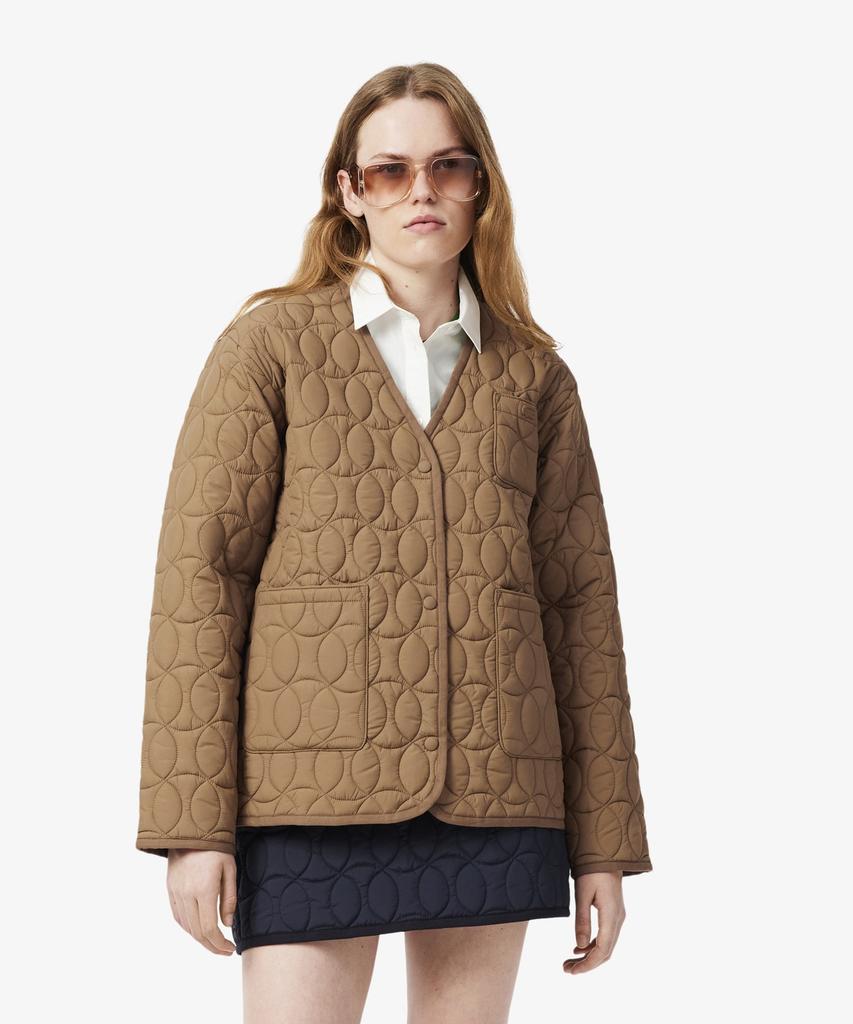 LACOSTE Women'S V-Neck Lightweight Padded Jumper Bf8407-56N Six